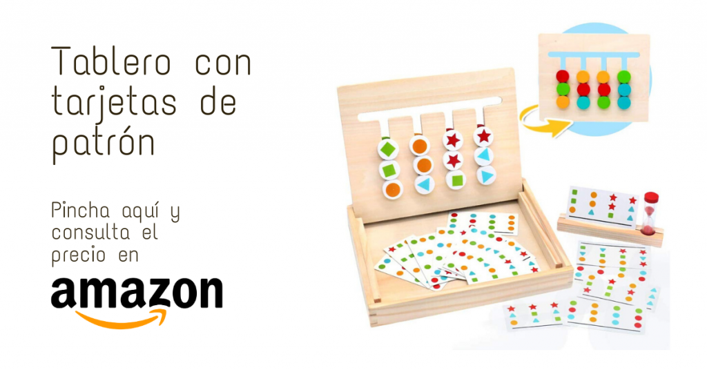 Juguete Montessori  Tablero con tarjetas de patrón
